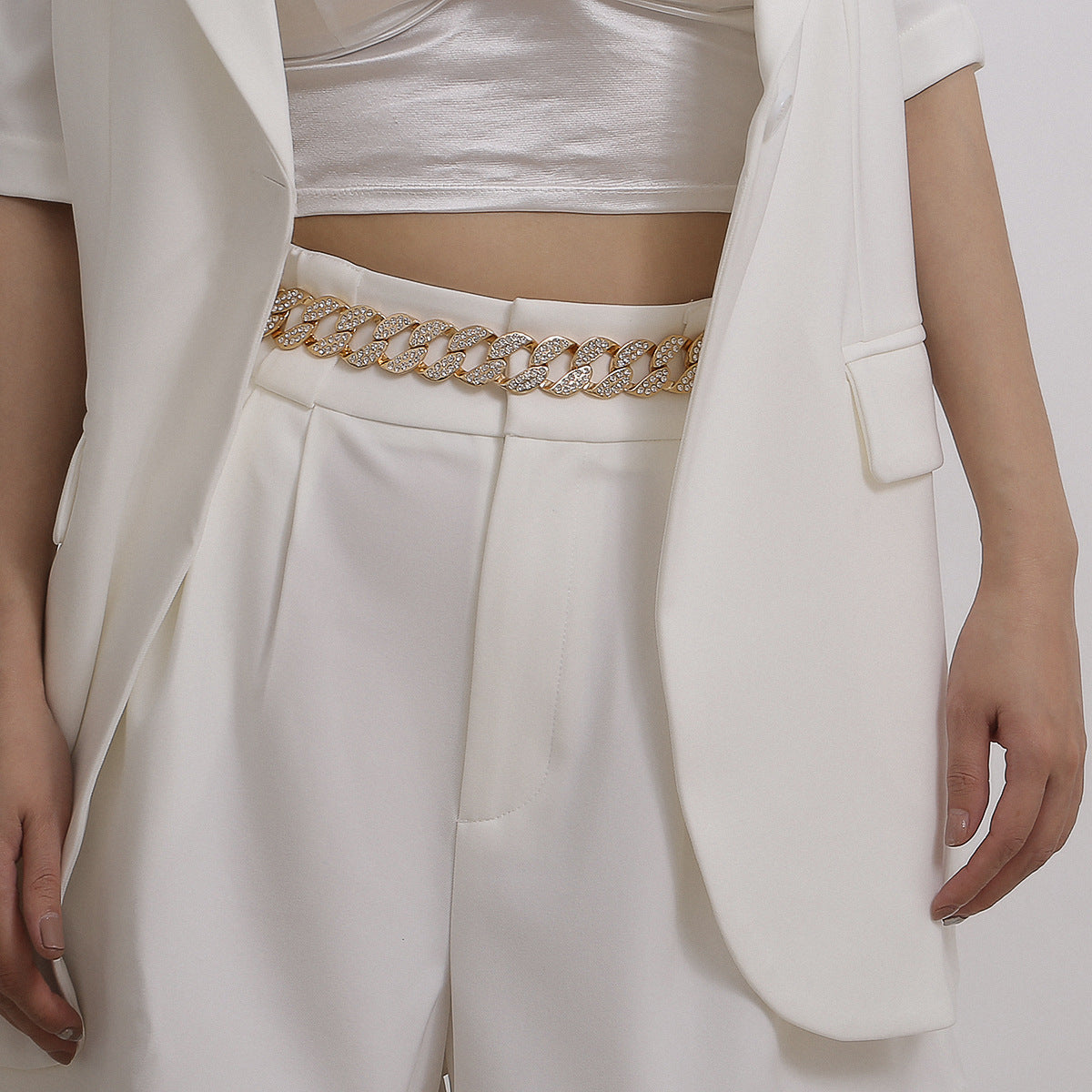 Generous Geometry Zircon Body Chain Waist Chain