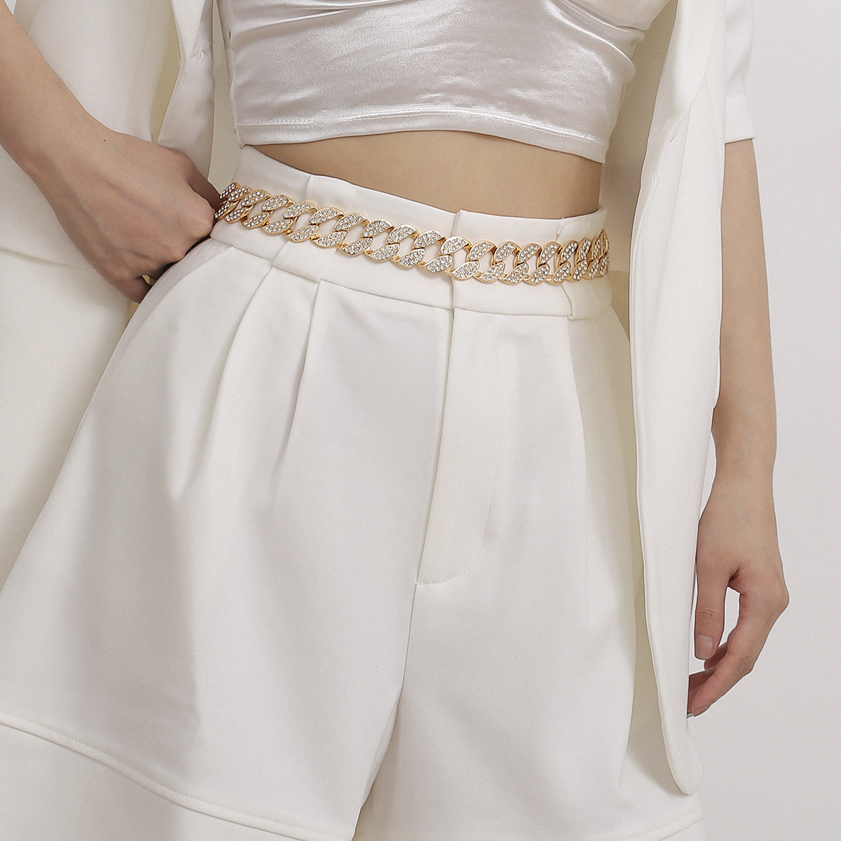 Generous Geometry Zircon Body Chain Waist Chain