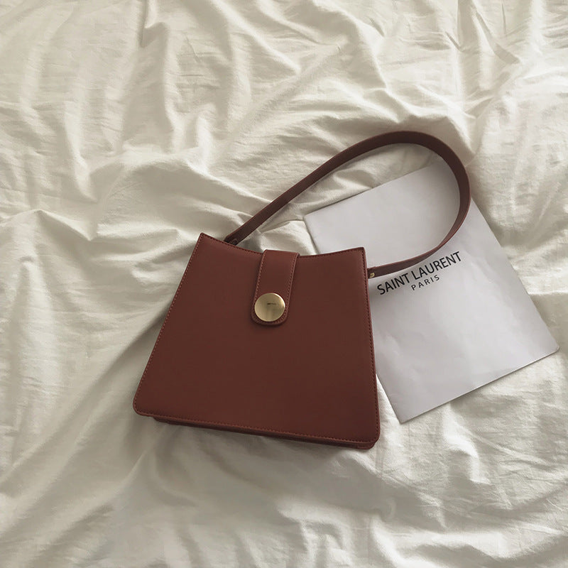 Retro Solid Color Simple Underarm Bag All-Match