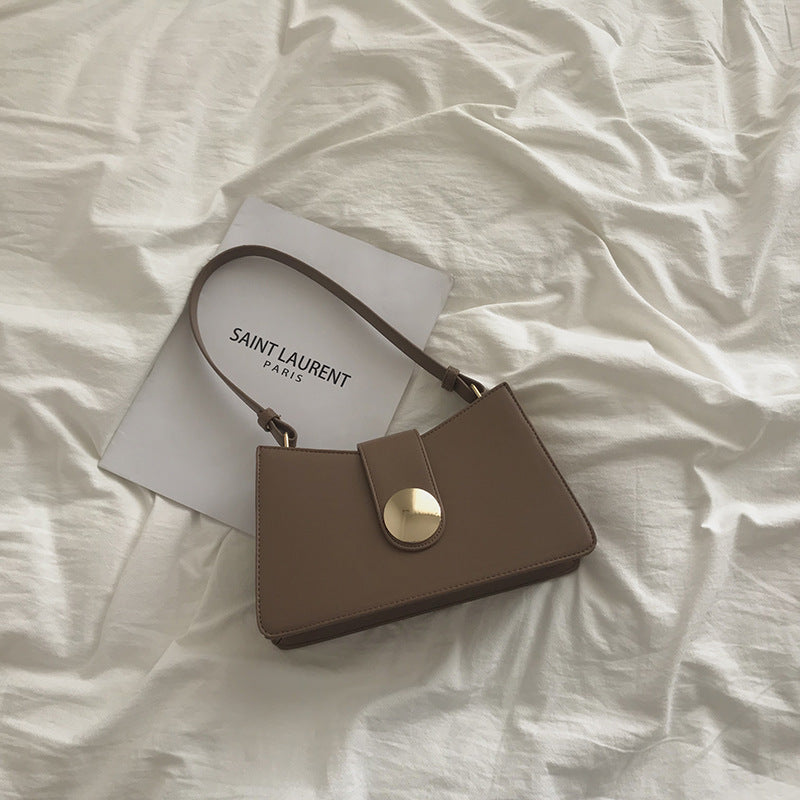 Retro Solid Color Simple Underarm Bag All-Match