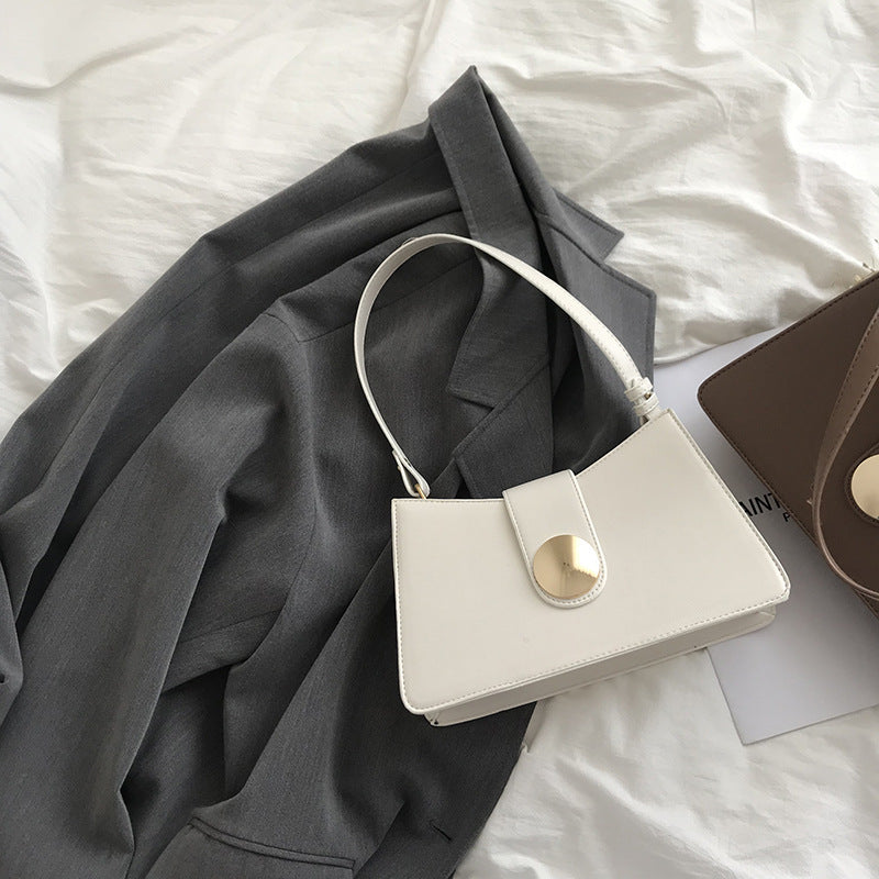 Retro Solid Color Simple Underarm Bag All-Match