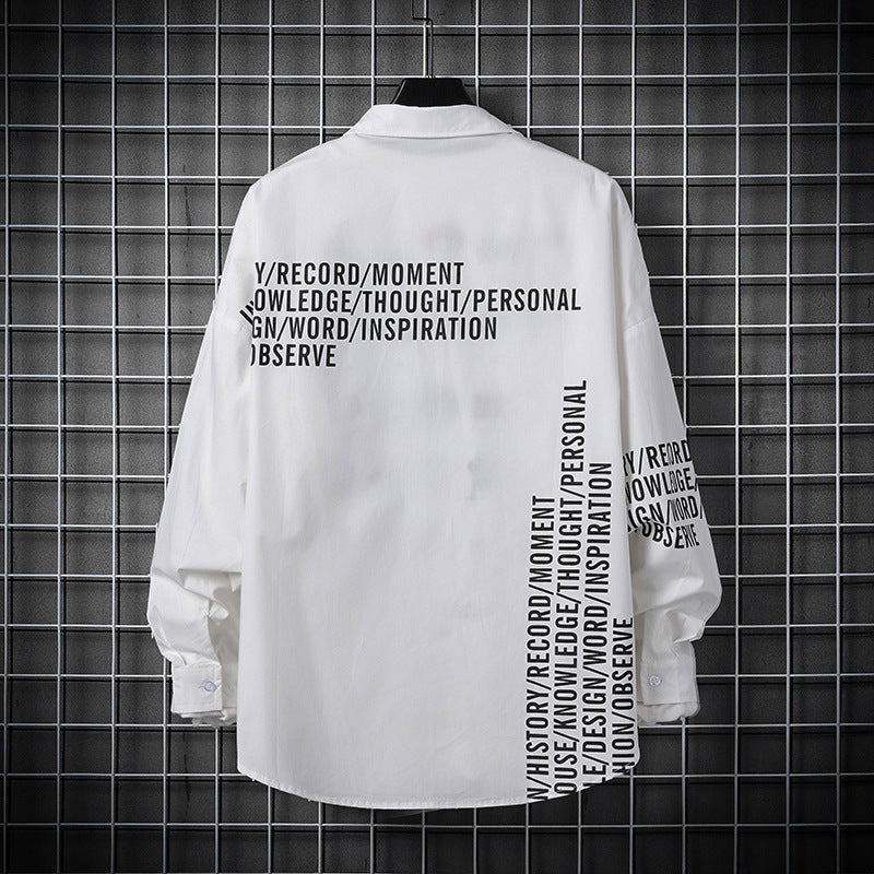 Shirt Men Spring And Autumn Korean Fashion Casual Long Sleeves