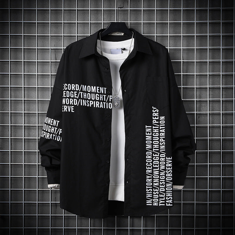 Shirt Men Spring And Autumn Korean Fashion Casual Long Sleeves