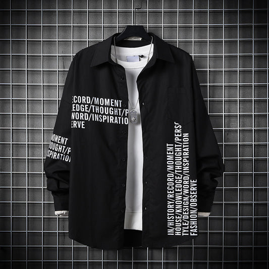 Shirt Men Spring And Autumn Korean Fashion Casual Long Sleeves