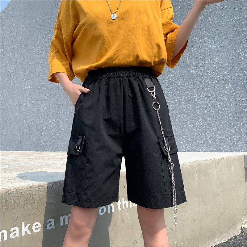 Tooling Five-point Casual Pants Women's Clothing