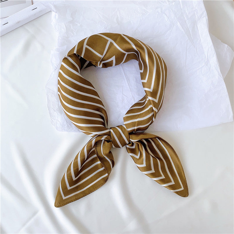 Versatile Small Square  Multifunctional  Silk Scarf