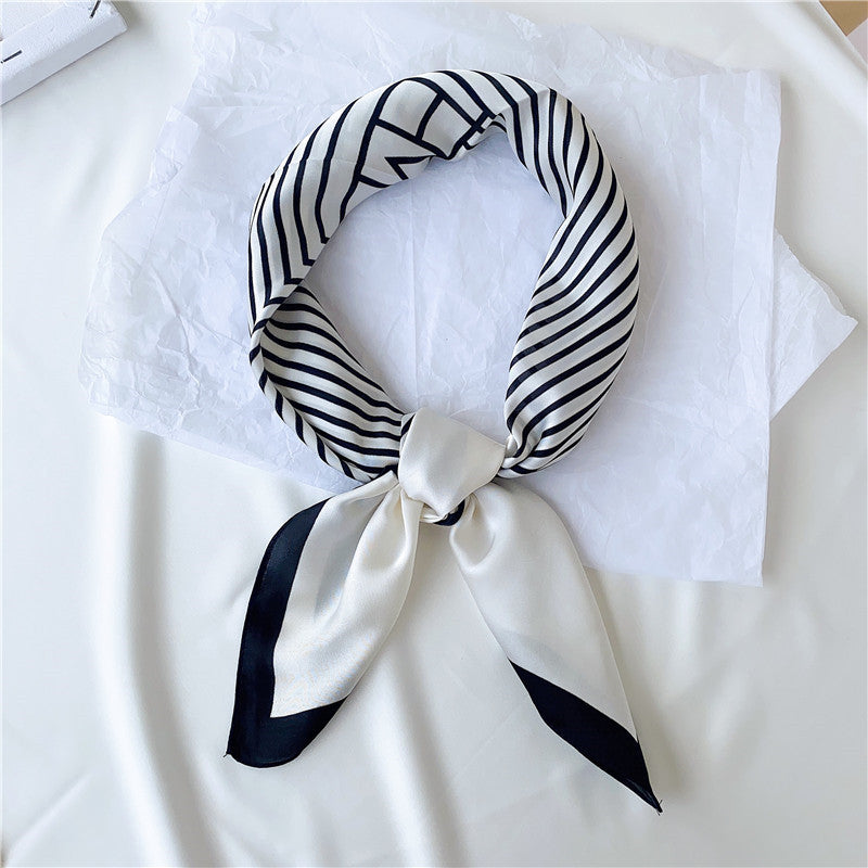 Versatile Small Square  Multifunctional  Silk Scarf