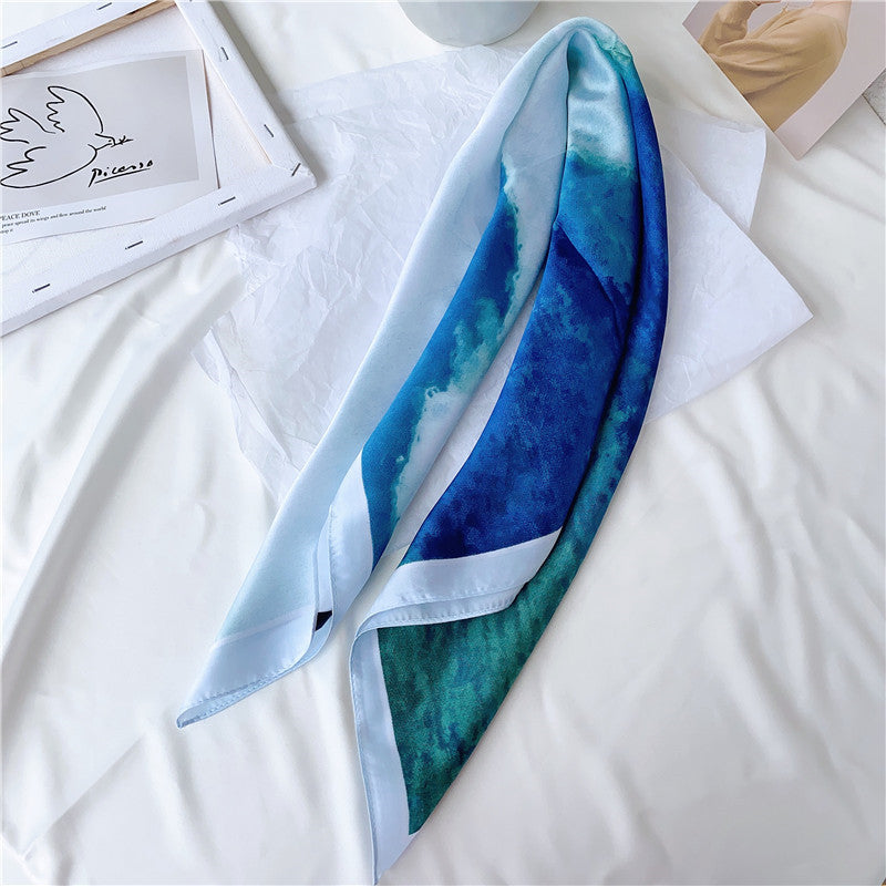 Versatile Small Square  Multifunctional  Silk Scarf