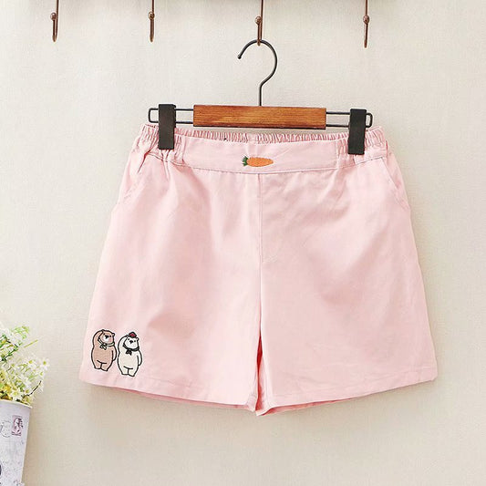 Japanese Soft Girl Carrot Casual Shorts