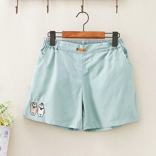 Japanese Soft Girl Carrot Casual Shorts