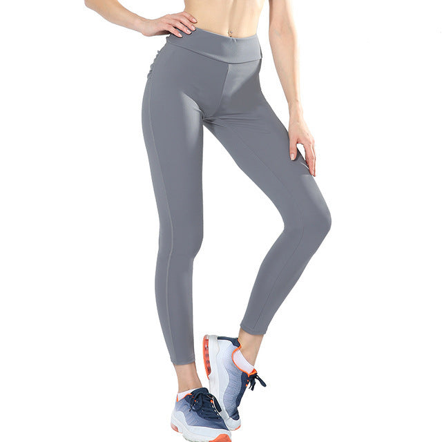 Women's High Waist Tight Leggings Trousers