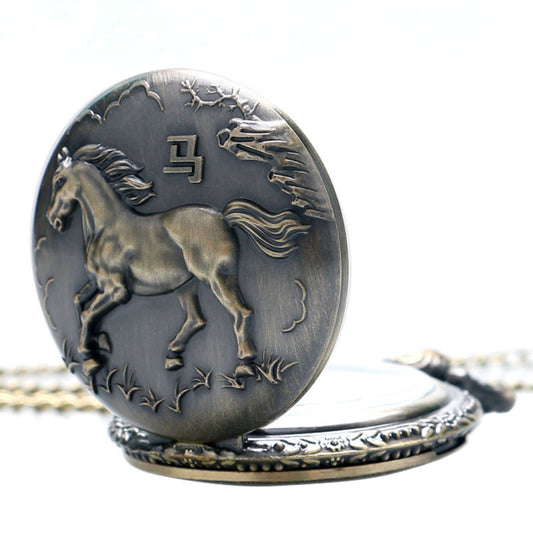 Vintage Three-Dimensional Engraving Animal Decoration Quartz Watch