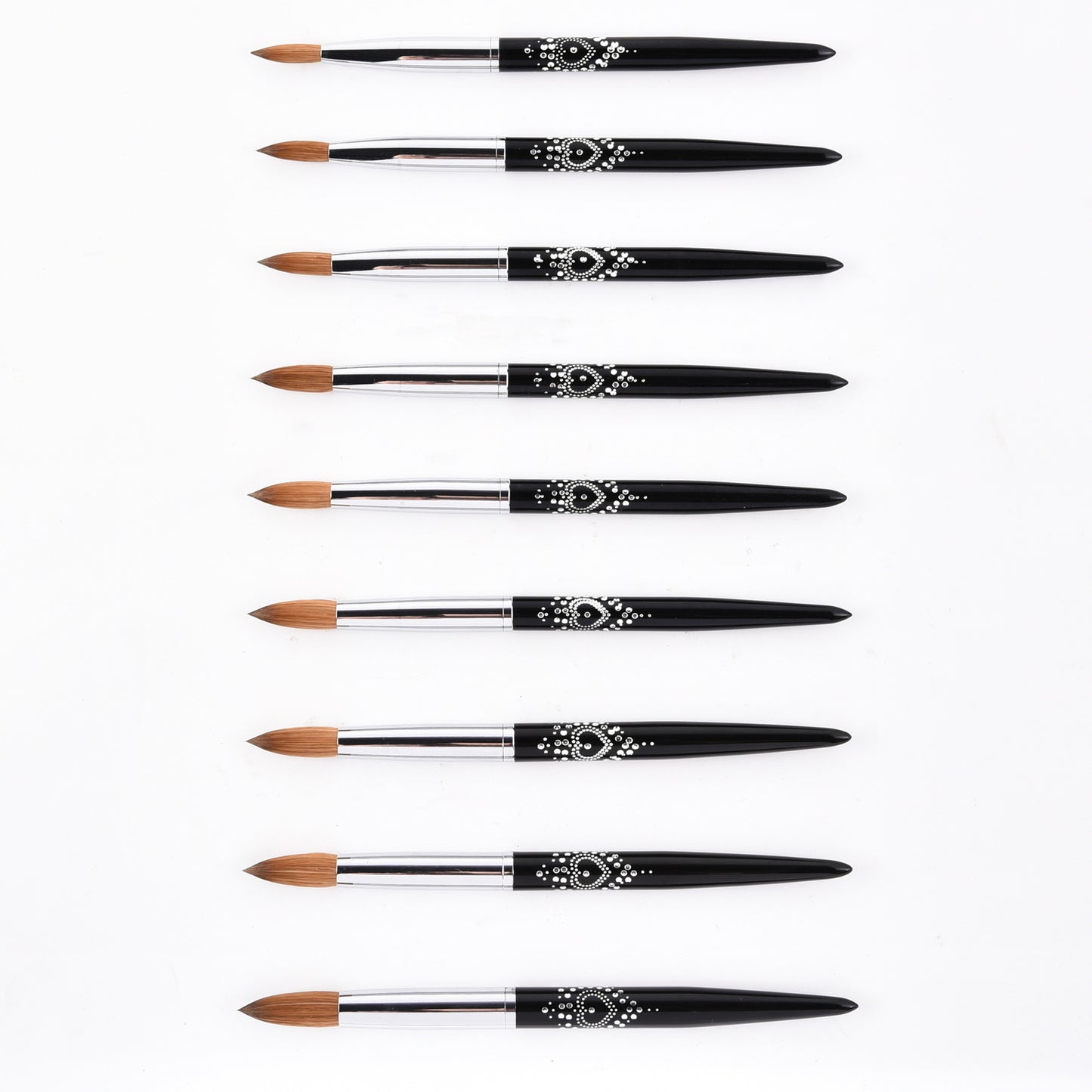Multi-Specification Mink Hair Manicure Brush Flat Head Nail Polish Glue Painted Phototherapy Pen