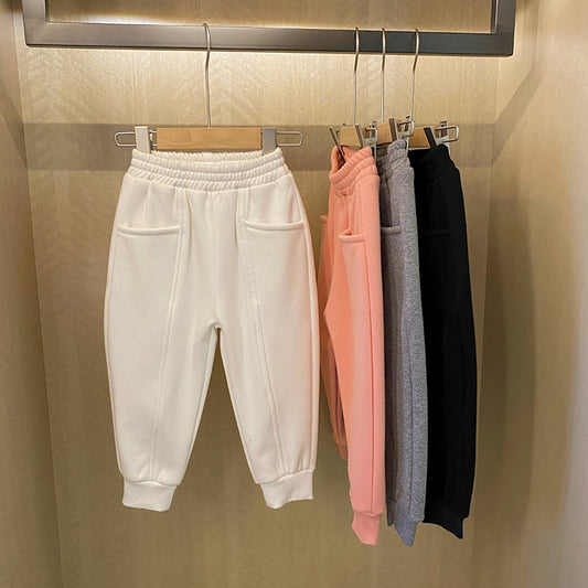 Girls' sport winter style foreign style children's down guard pants