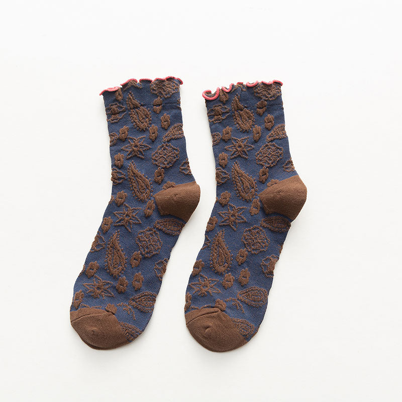 Autumn And Winter Japanese Retro Lace Mid-Tube Socks