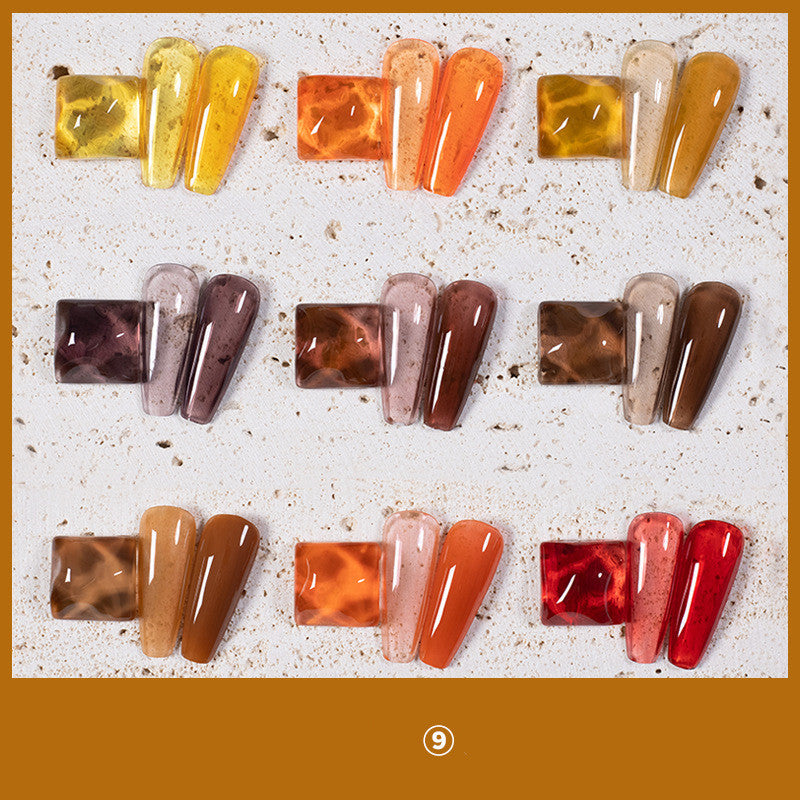 Amber Set UV Gel Nail Polish Ice Penetration Soak Off Shining  9 Colors