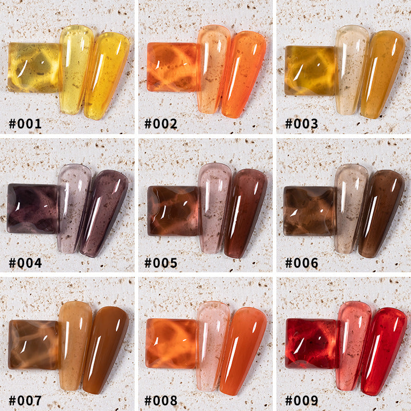 Amber Set UV Gel Nail Polish Ice Penetration Soak Off Shining  9 Colors