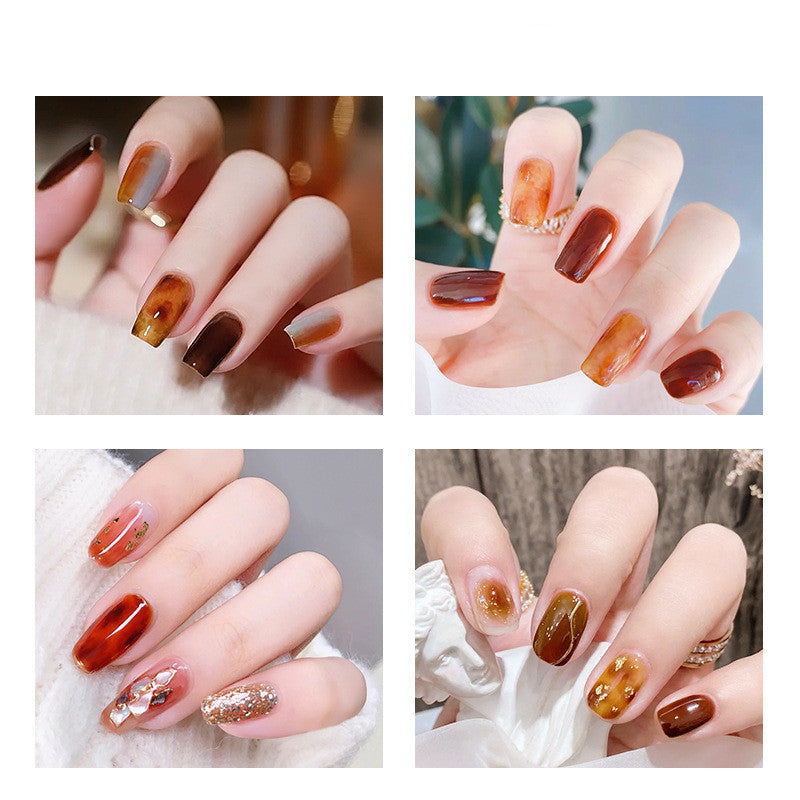 Amber Set UV Gel Nail Polish Ice Penetration Soak Off Shining  9 Colors