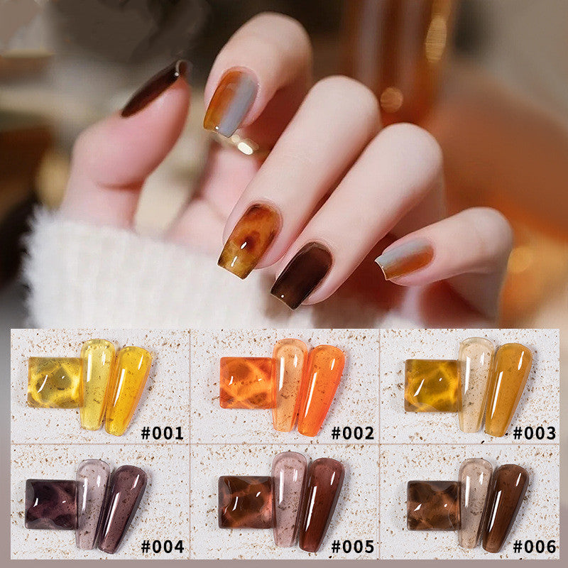 Amber Set UV Gel Nail Polish Ice Penetration Soak Off Shining  9 Colors