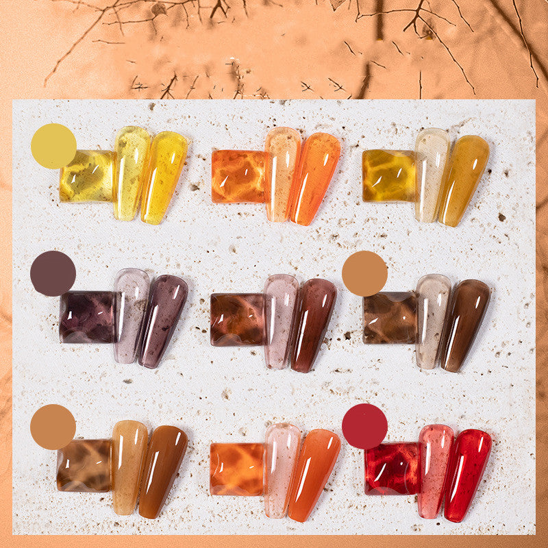 Amber Set UV Gel Nail Polish Ice Penetration Soak Off Shining  9 Colors