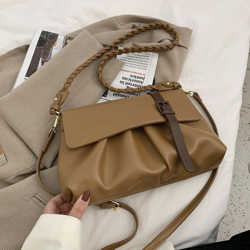Folded Small Square Bag Fashion Messenger Bag Female Bag
