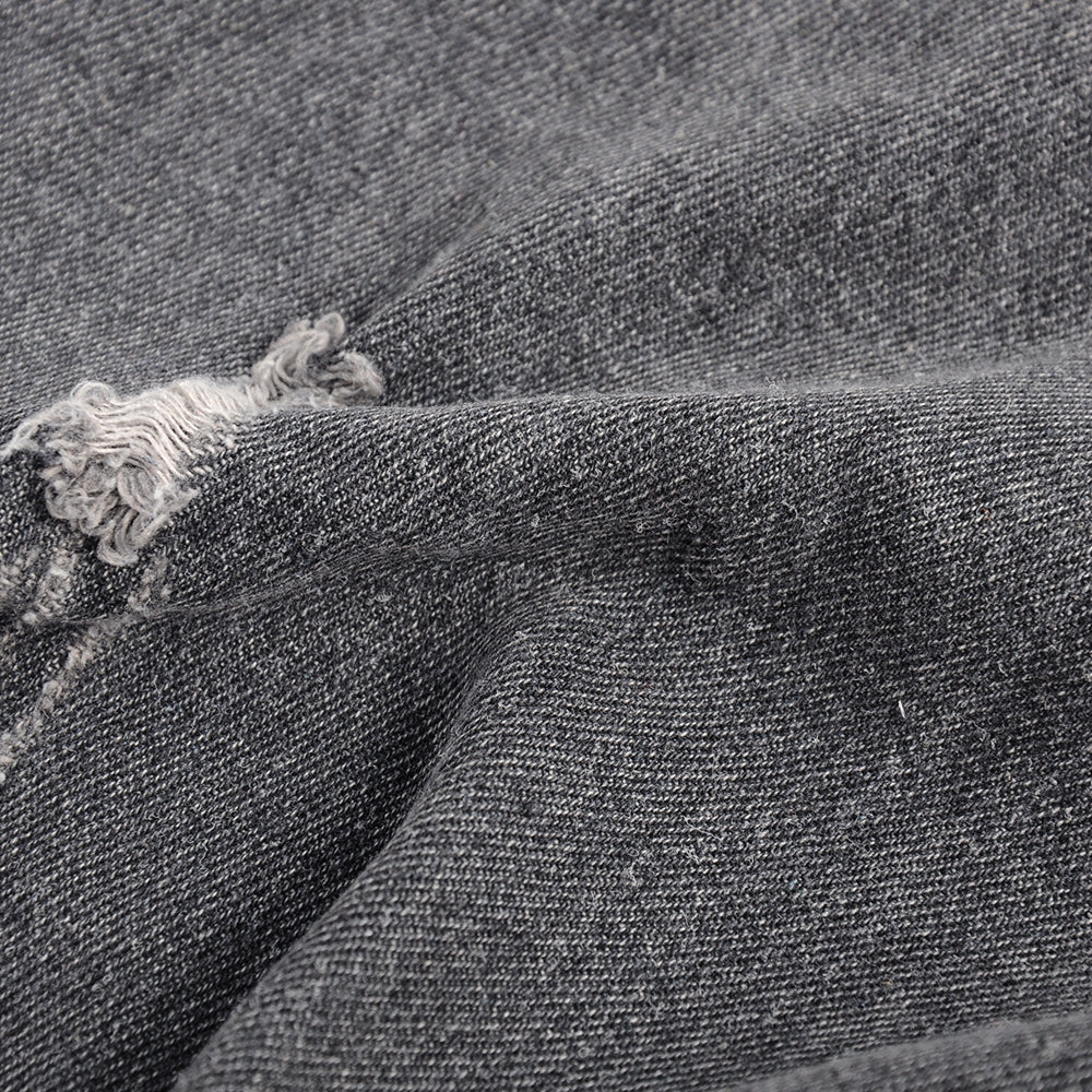 Vaskede lyse straight-leg jeans med mellemhøj talje