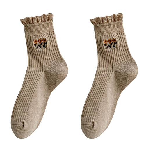 Lace Socks Women's Tube Socks Cute Japanese