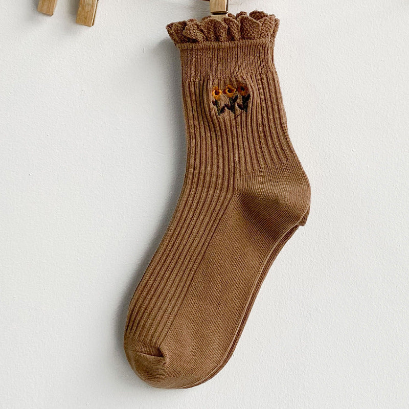 Lace Socks Women's Tube Socks Cute Japanese