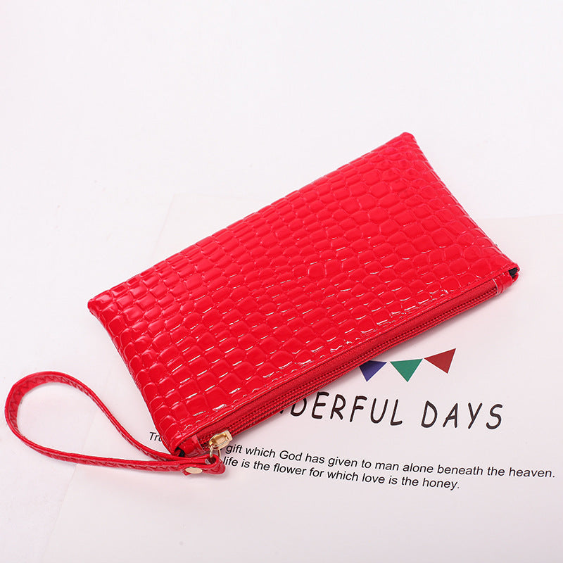PU Ladies Coin Purse Crocodile Pattern Clutch
