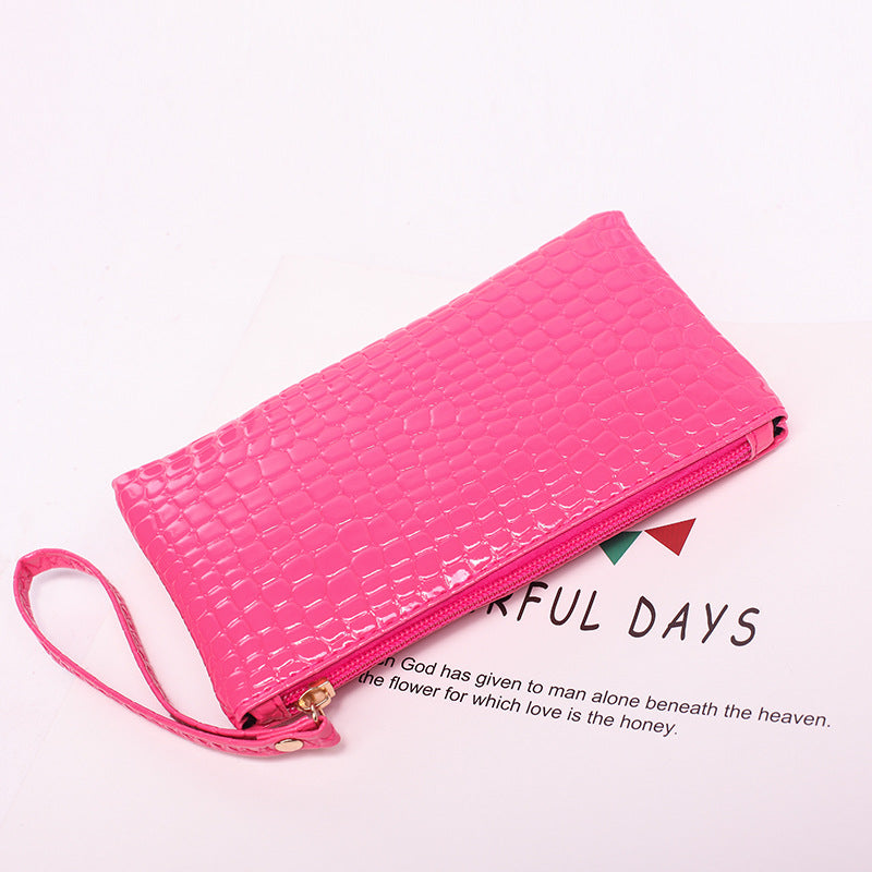 PU Ladies Coin Purse Crocodile Pattern Clutch