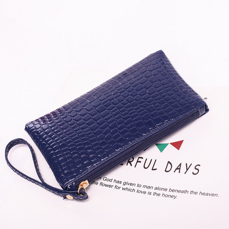 PU Ladies Coin Purse Crocodile Pattern Clutch