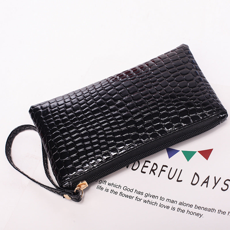 PU Ladies Coin Purse Crocodile Pattern Clutch