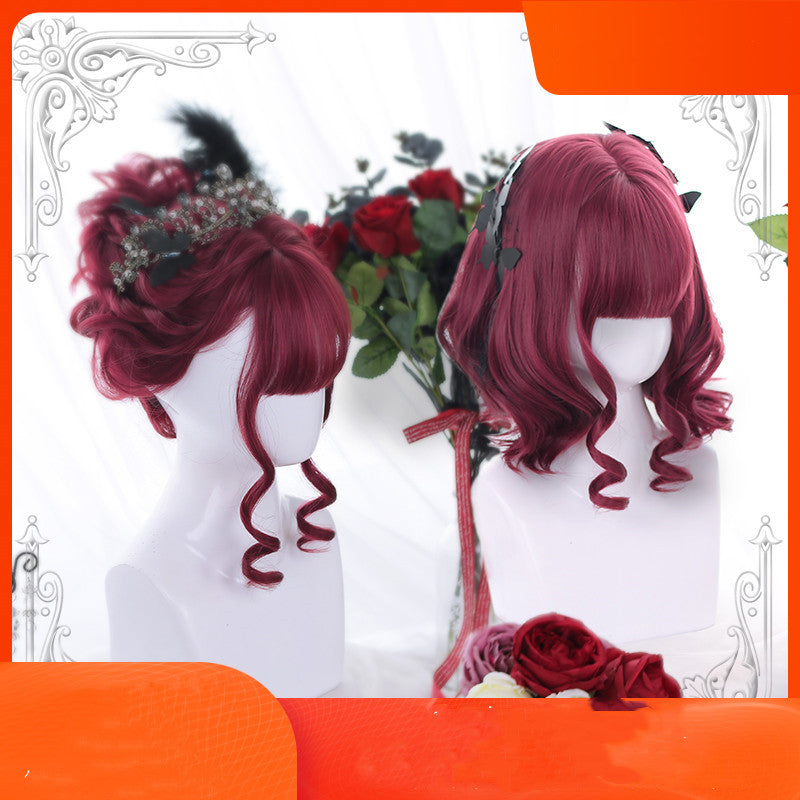 Harajuku Soft Girl Lolita Paryk Lolita Blid Krøllet Japansk Sød Korthåret
