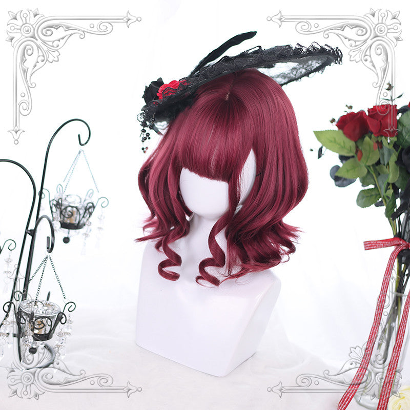 Harajuku Soft Girl Lolita Paryk Lolita Blid Krøllet Japansk Sød Korthåret