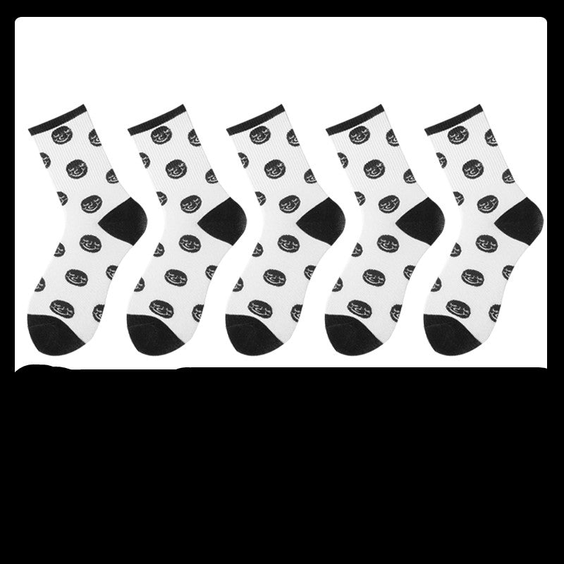 Black Socks Female Korean Cute Cartoon Socks
