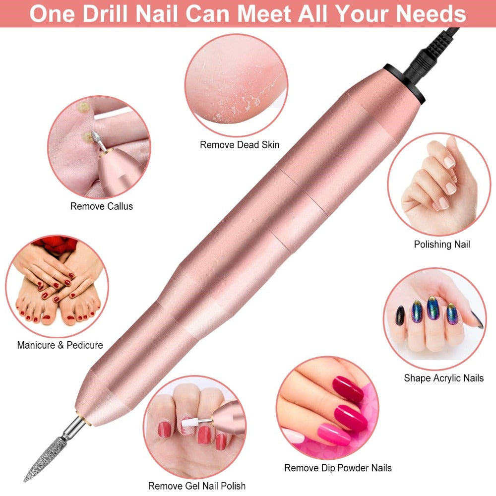 Mini Electric Nail Polishing Pen Short Style Adjustable Speed