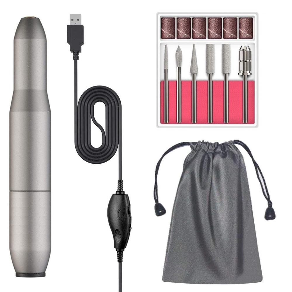 Mini Electric Nail Polishing Pen Short Style Adjustable Speed