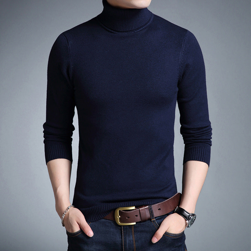 Fashion Slim High Neck Men's Sweater Bottoming Shirt