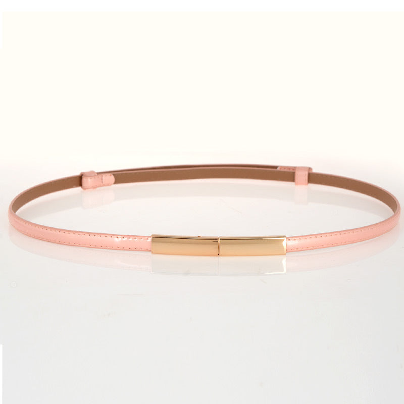 Ladies Simple And Versatile Leather Fashion Thin Belt