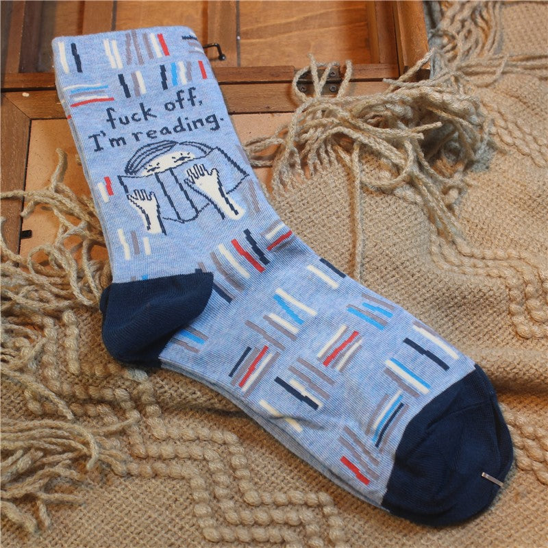 Female Cartoon Tube Cotton Calf Socks
