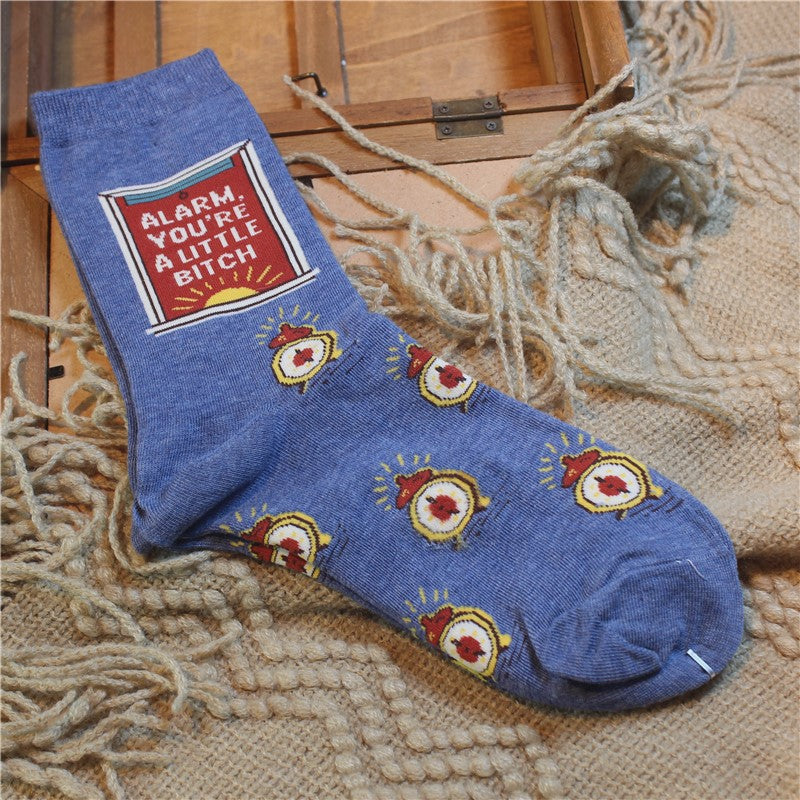 Female Cartoon Tube Cotton Calf Socks