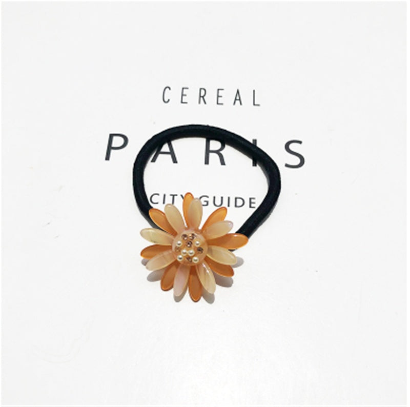 All-match Flower Rubber Band Sun Flower Head Rope Hair Accessory
