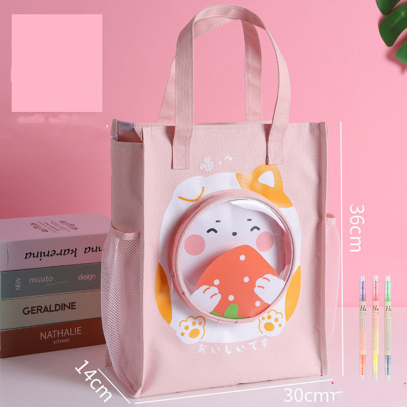 File Storage Bag, Hand-Carrying Book Bag, Children's Homework Make-Up Package