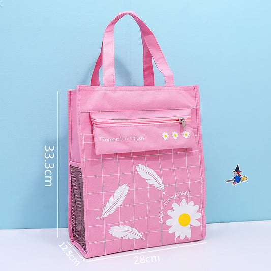 File Storage Bag, Hand-Carrying Book Bag, Children's Homework Make-Up Package