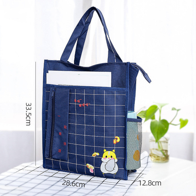File Storage Bag, Hand-Carrying Book Bag, Children's Homework Make-Up Package