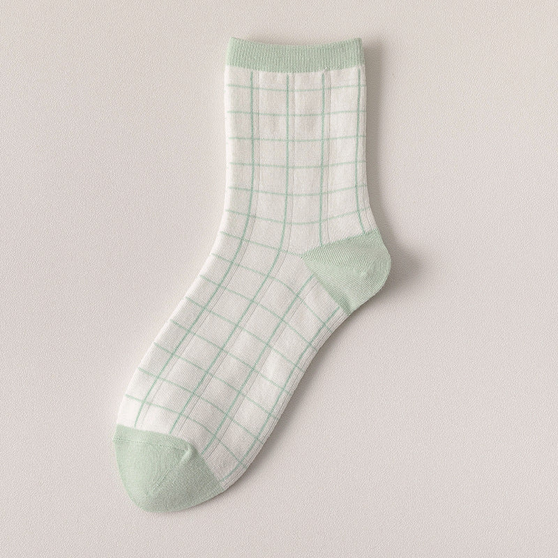 Breathable Jacquard Thin Cotton Tube Socks