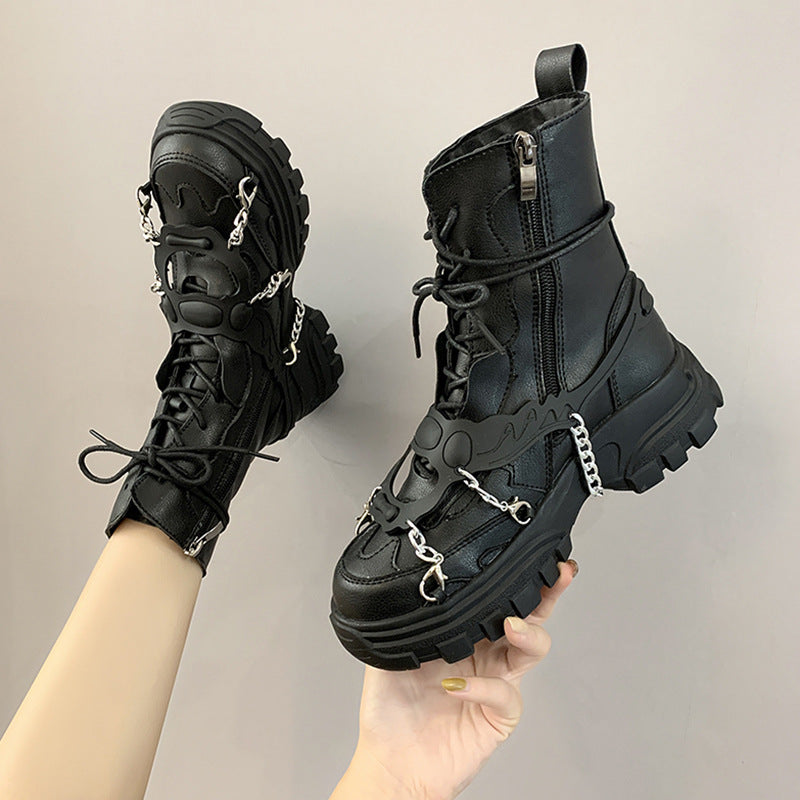 All-Match Thick-Soled Mid-Tube Short Boots