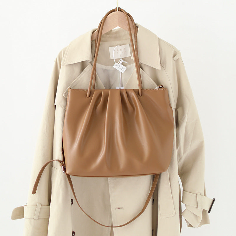 Pleated Cloud Bag Retro Large Capacity One Shoulder Tote Bag