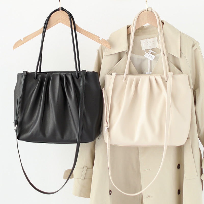 Pleated Cloud Bag Retro Large Capacity One Shoulder Tote Bag