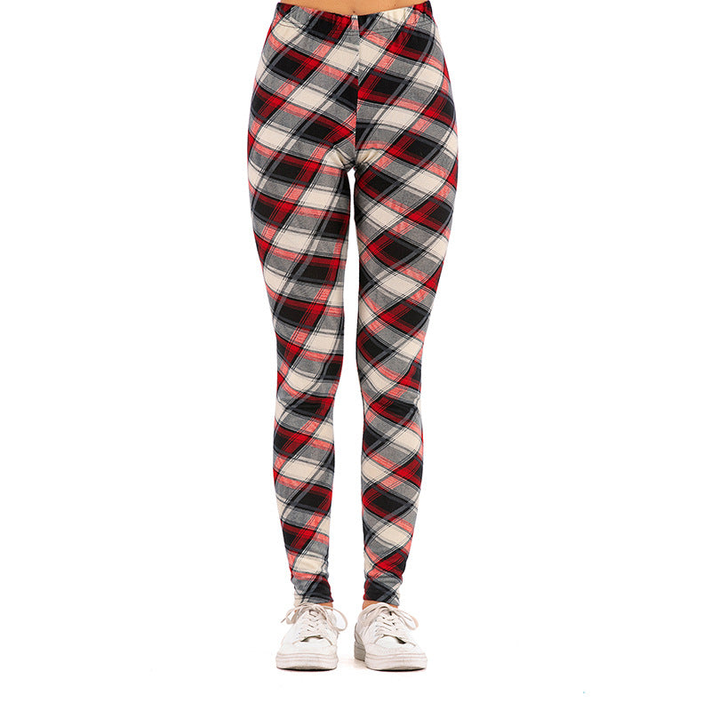 Printed Skinny Elastic Casual Pencil Pants